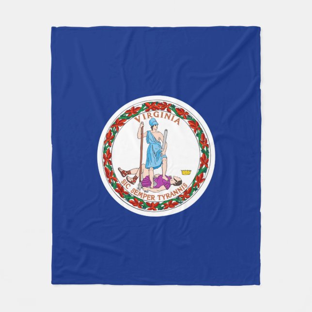 Virginia Statlig flagga Design Fleecefilt (Framsidan)