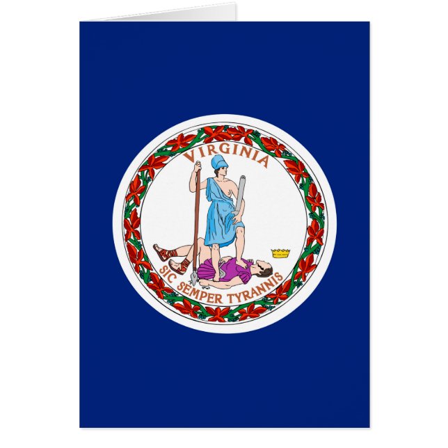 Virginia Statlig flagga Design Hälsningskort (Framsidan)