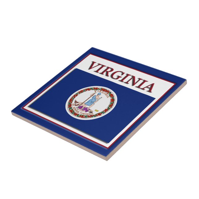 Virginia Statlig flagga Design Tile Kakelplatta (Sidan)