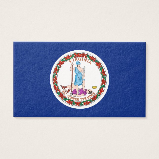 Virginia Statlig flagga Design Visitkort (Framsidan)