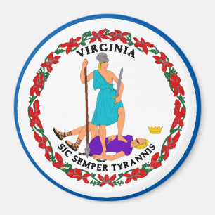 Virginia Statlig flagga Magnet