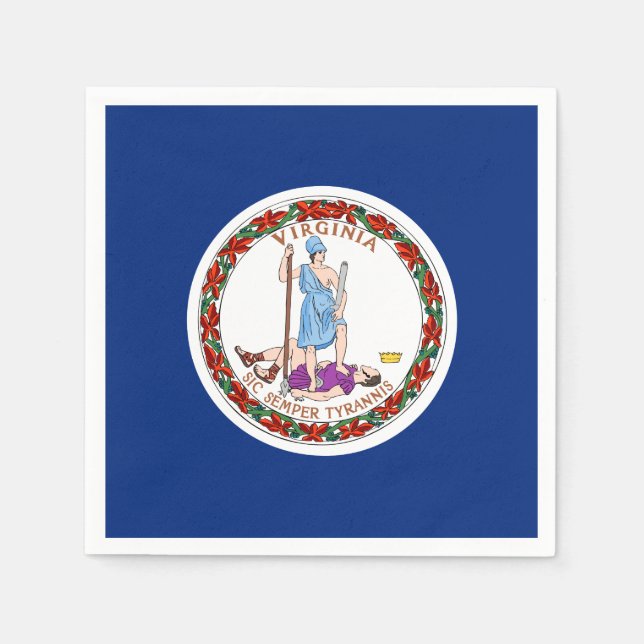 Virginia Statlig flagga Pappersservett (Framsidan)