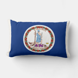 Virginia Statlig flagga Print Patriotic Lumbarkudde