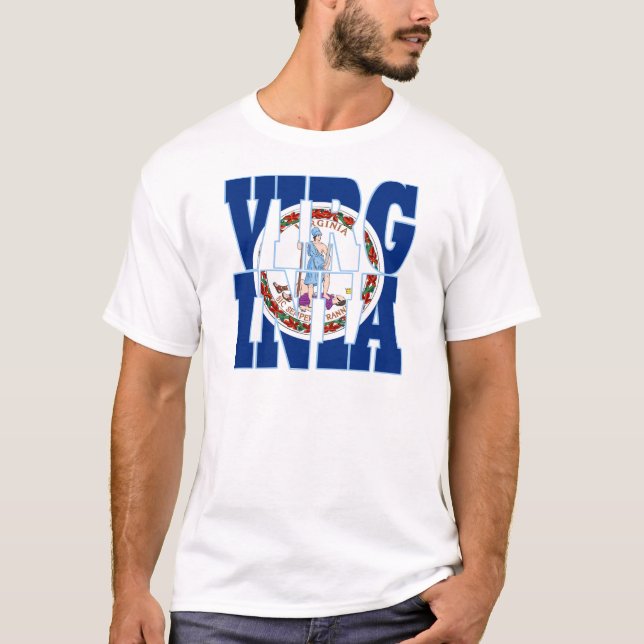 Virginia statlig flagga t-shirt (Framsida)