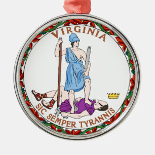Virginia statliga seal.jpg julgransprydnad metall