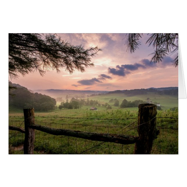 Virginia Sunset Hälsningskort (Framsidan Horizontal)