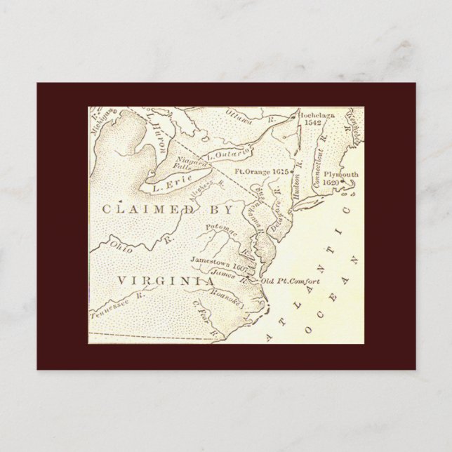 Virginia Territory Postcard Vykort (Framsida)