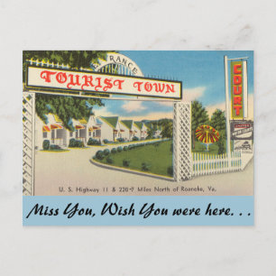 Virginia, Town, Roanoke Vykort