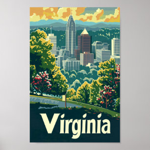 Virginia USA Berömd Travel Ställe Poster