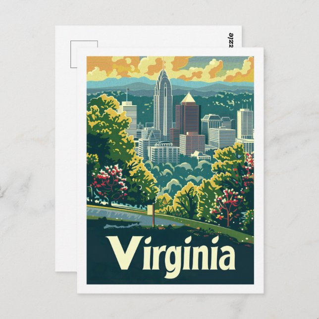 Virginia USA Berömd Travel Ställe Vykort (Fram/baksida)