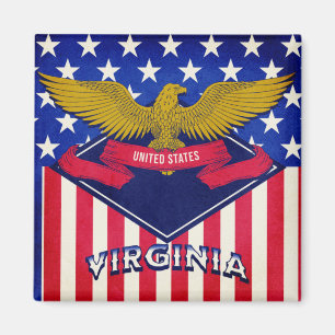 Virginia USA flagga Magnet