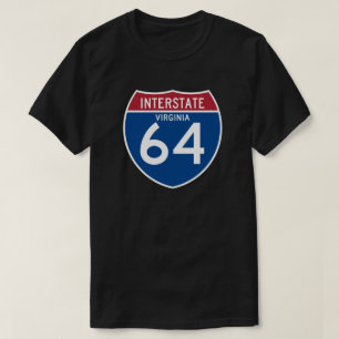 Virginia VA I-64 skyddar den Interstate huvudväge Tee Shirt