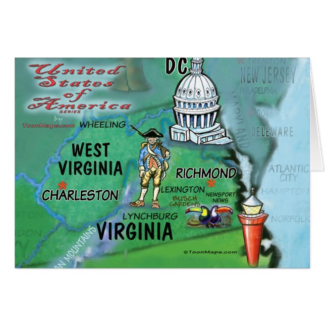 Virginia Väster Virginia USA Hälsningskort (Framsidan Horizontal)