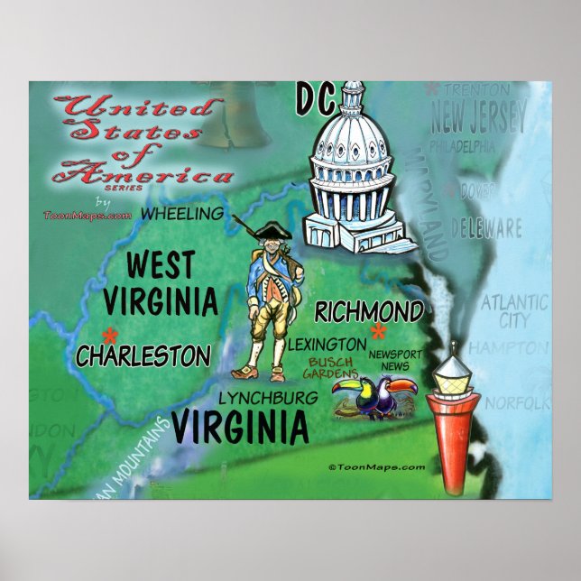 Virginia Väster Virginia USA Poster (Framsidan)