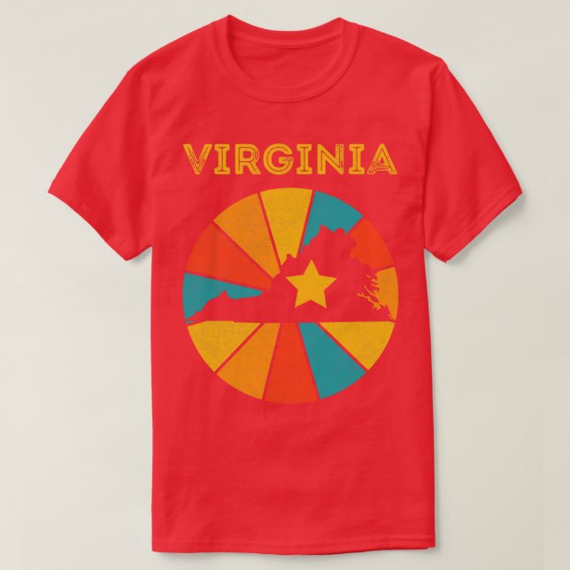 Virginia Vintage Distress Souvenir 1 T Shirt (Design framsida)