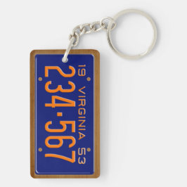 Virginia vintageregistreringsskylt 1953 Keychain