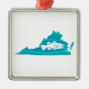 Virginia Wave Fishing Julgransprydnad Metall