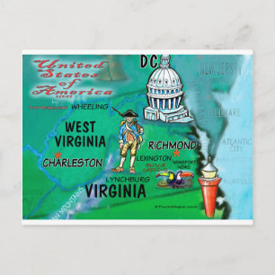 Virginia West Virginia USA Vykort