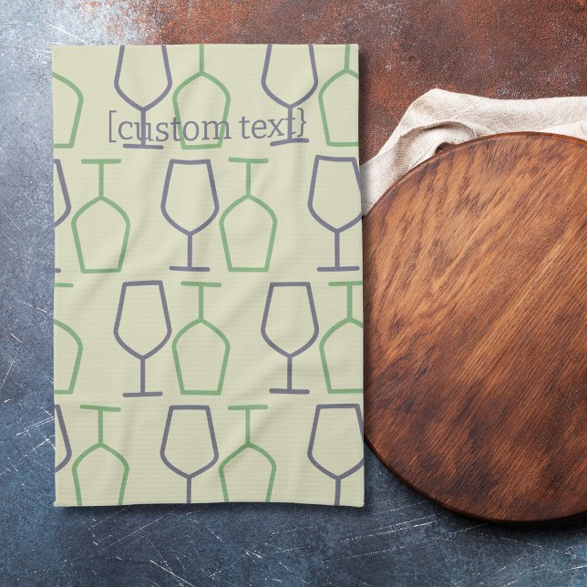 Virginia Wine Glass Kitchen Towels Kökshandduk (Personalized kitchen towel, Virginia wine)