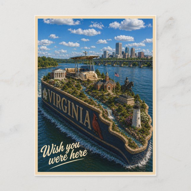 Virginia | Wish You Were Here | Statserie Vykort (Framsida)