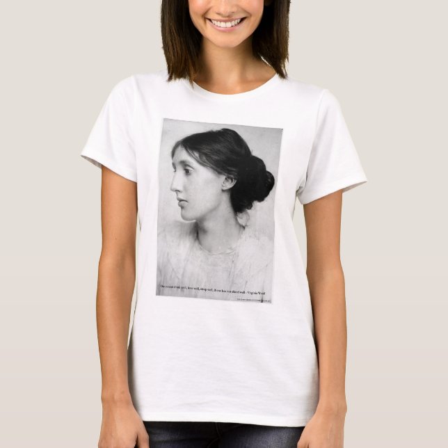 Virginia Woolf "Älska väl" Kärlekscitat Muggar & G T Shirt (Framsida)