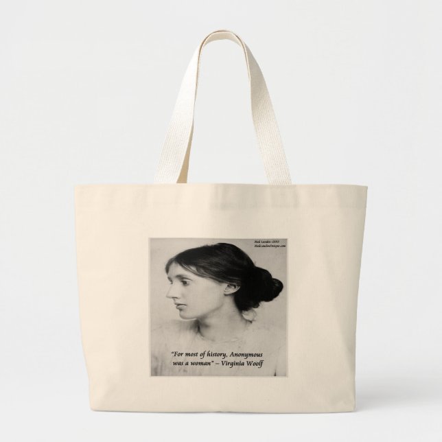 Virginia Woolf Anonym var en kvinna Citat Jumbo Tygkasse (Framsidan)