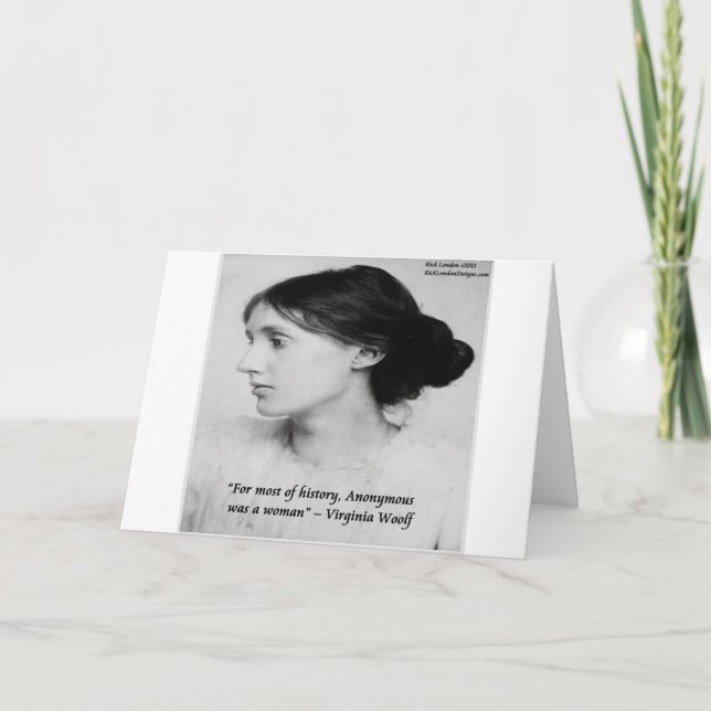 Virginia Woolf Anonym var en kvinna-citat Kort (Framsida)