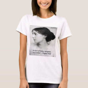 Virginia Woolf Anonym var en kvinna Citat Tee Shirt