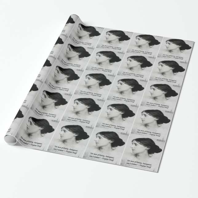 Virginia Woolf Anonymous Var En Kvinna Citat Presentpapper (Utrullad)