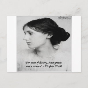 Virginia Woolf Anonymous Var En Kvinna Citat Vykort