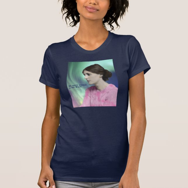 Virginia Woolf är min andeAnimal. Tee Shirt (Framsida)