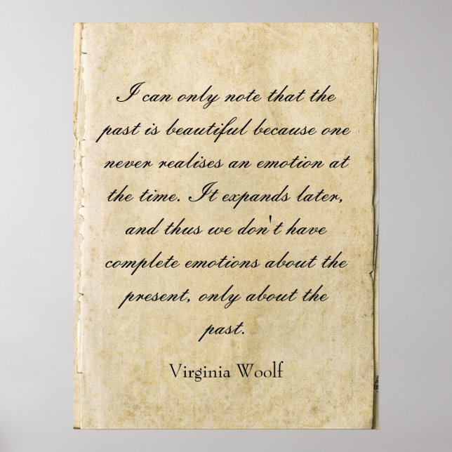 Virginia Woolf citat affisch (Framsidan)