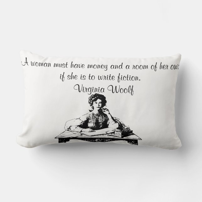 Virginia Woolf citat Lumbar Pillow Lumbarkudde (Framsida)