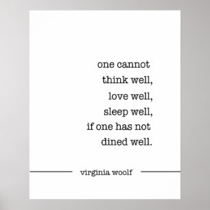 Virginia Woolf citationsteckenaffisch Poster