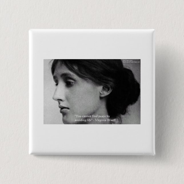Virginia Woolf "Find Peace" Wisdom Quote Gifts Knapp (Framsida)