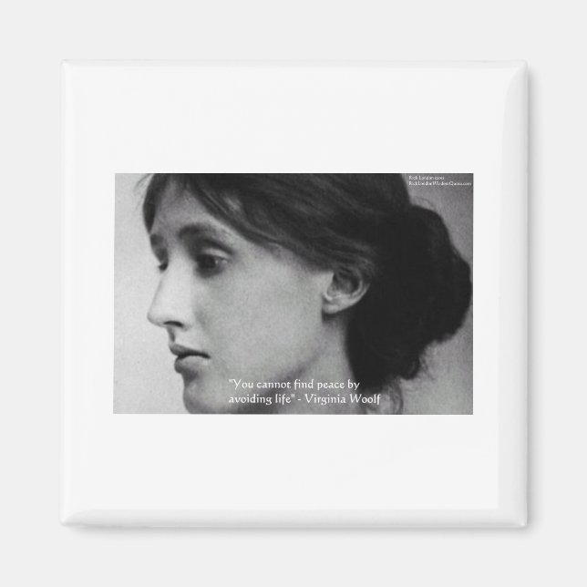 Virginia Woolf "Find Peace" Wisdom Quote Gifts Magnet (Framsidan)