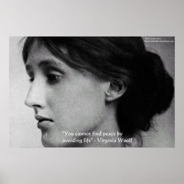 Virginia Woolf "Find Peace" Wisdom Quote Poster (Framsidan)