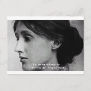Virginia Woolf "Hitta frid" Visdomspresenter Vykort