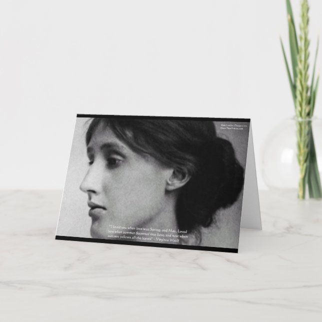 Virginia Woolf "Kärlek-hösten" Kärlek offertpresen Kort (Framsida)