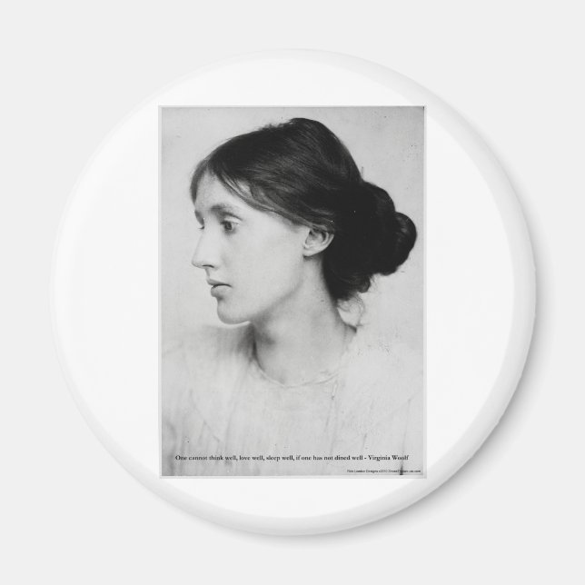Virginia Woolf "Kärlek well" Kärlek Quote Mugg & G Magnet (Framsidan)
