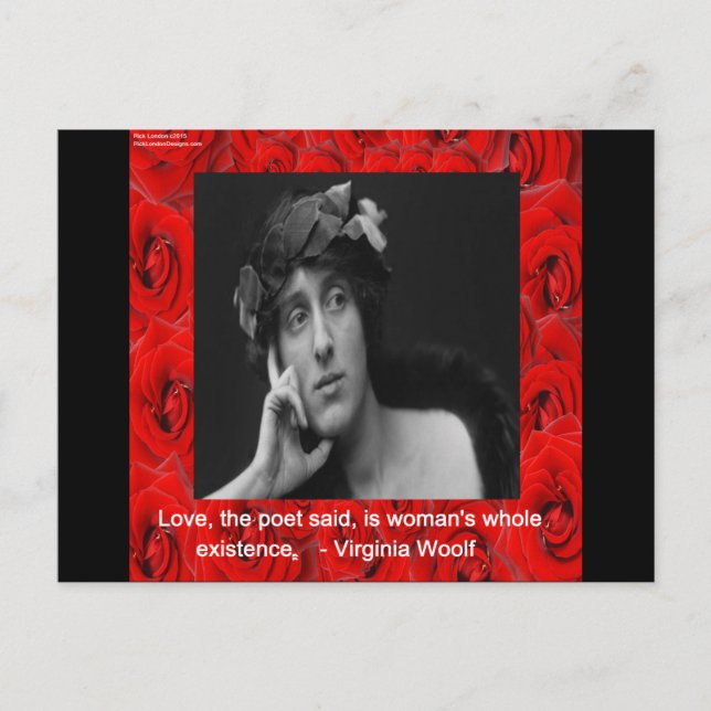 Virginia Woolf & Kärlekskvot Vykort (Framsida)