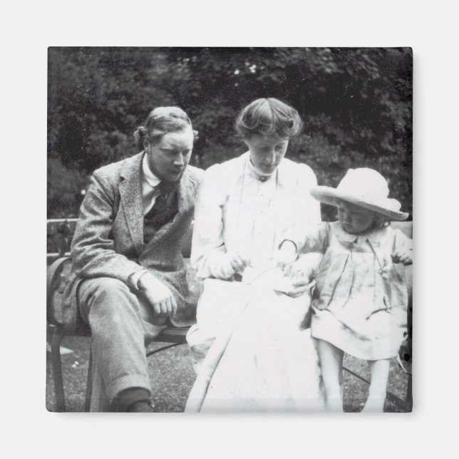 Virginia Woolf med Clive och Julian Bell, 1910 Magnet (Framsidan)