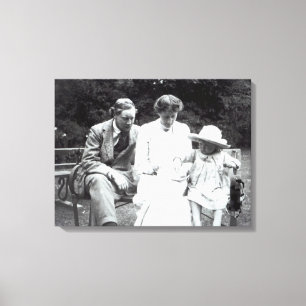 Virginia Woolf med Clive och Julian sätta en Canvastryck