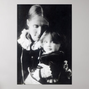 Virginia Woolf, med hennes mor Julia, 1884 Poster