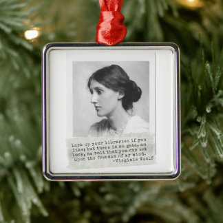 Virginia Woolf Quote - Ikoner för kvinnors histori Julgransprydnad Metall