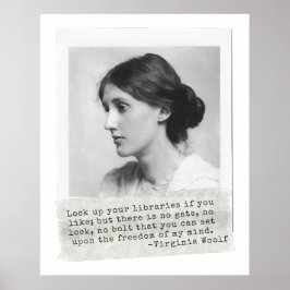 Virginia Woolf Quote - Ikoner för kvinnors histori Poster