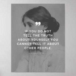 Virginia Woolf Quote om Truth Poster
