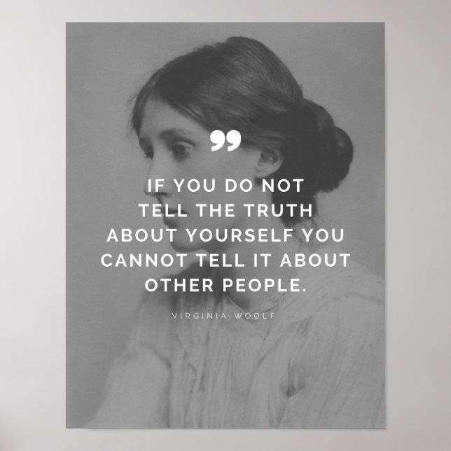 Virginia Woolf Quote om Truth Poster (Framsidan)