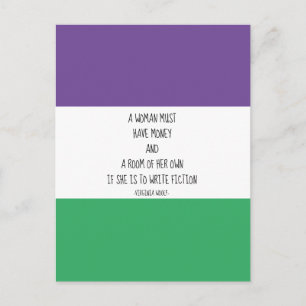 Virginia Woolf Quote Postcard Vykort