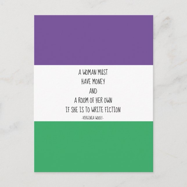 Virginia Woolf Quote Postcard Vykort (Framsida)